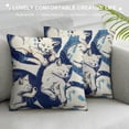 thumbnail image 3 of PHYHOO  Ink and Wash Cat Bule Throw Pillow Cover, Cushion Case Outdoor Decoration for Sofa Couch Farmhouse, 3 of 5