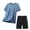 Sky Blue, variant on jobturf Men's 2 Piece Set Quick Dry Short Sleeve T-Shirt and Zipper Pocket Shorts Workout Sets Summer Plus Size Tracksuit M-5XL