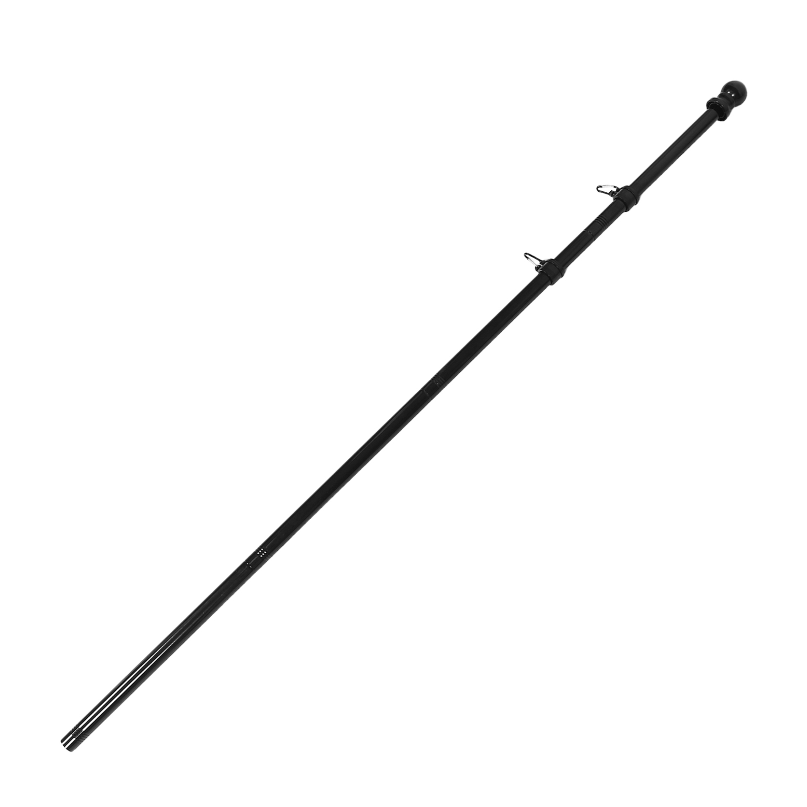 OUNONA Heavy Duty Portable Sectional Flagpole Set, Black Stainless Steel Outdoor Flag Holder for Yard, Garden, Home Display