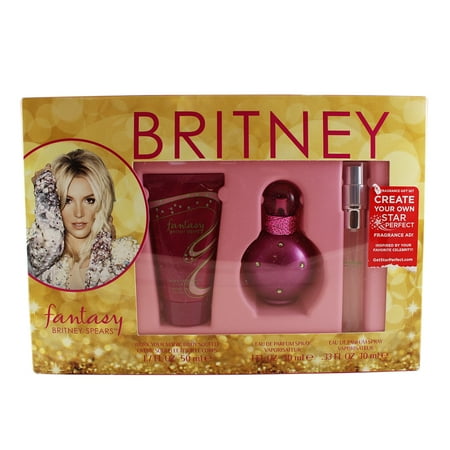 Magic Moon Fragrance Fantasy 3 Pc. Gift Set ( Eau De Parfum Spray 1.0 Oz & 0.33 Oz + Work Your Magic Body Souffle 1.7 Oz ) for Women by Britney Spears ()