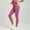 Pink, variant on IUYRTFE Women Solid Color Elastic Waist Capri Yoga Pants Stretch Crop Leggings for Gym Workout Daily Wear