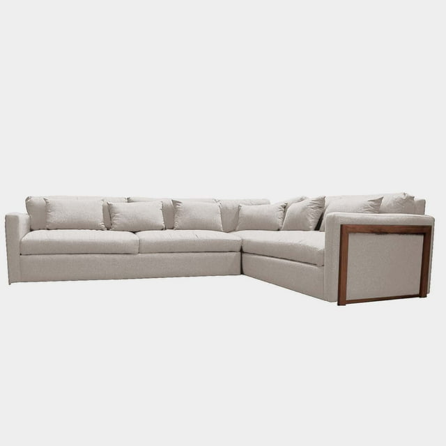 Sala Esquina Zahara Invertida Curri Beige - DC Inlab Muebles Modelo D