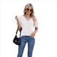 thumbnail image 4 of Camiseta Holgada Informal de Color Liso con Cuello en V para Mujer, Corta, , Talla XL, 4 of 10