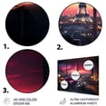 thumbnail image 3 of Designart "Penthouse View of the Futuristic Eiffel Tower in Paris II" Franch Metal Wall Art, 3 of 5