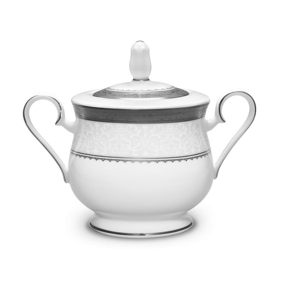 Noritake Odessa Platinum Sugar Bowl with Cover