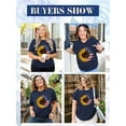 thumbnail image 6 of XCHQRTI Sunflower Shirts for Womens Plus Size Short Sleeves T-Shirt Graphic Oversized Flower Tops, 6 of 7