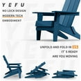 thumbnail image 2 of WINSOON Modern Folding Adirondack Chair Plastic, 1s Expand/Store Upgrade Unlocked Weather-Resistant-Navy, 2 of 5