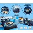 thumbnail image 5 of Manfei Soccer Ball Gamer 7 Pieces Bedding Comforter Set,Kids Blue Football Full Bedding Set For Boys Girls Teens Sports Themed Reversible, 5 of 8