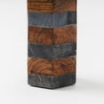 thumbnail image 5 of Mela Artisans Striped Marble & Acacia Candleholders -Black, 5 of 5