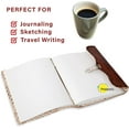 thumbnail image 4 of Leather Journal Diary Antique Blank Book 10" Vintage Style Brown Notebook Daily Planner With Lock and Key For n & Women Vintage Leather Bound Journals Leather Notepad Diary Unlined Leather Craft Paper, 4 of 6
