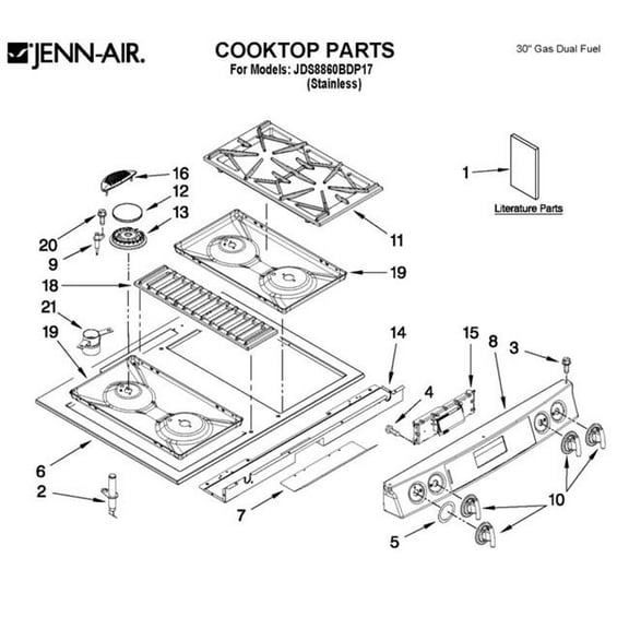Whirlpool WPLWP7721P592-60 Genuine OEM Control Panel