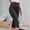 Dark Gray, variant on Admvng Womens Capri Pants Casual Summer Stretch Pants Bottom Slits Design with Buttons Trim S-3XL