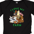 thumbnail image 4 of Inktastic I Love My Farm with Happy Farm Animals Boys or Girls Long Sleeve Baby Bodysuit, 4 of 5