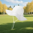 thumbnail image 2 of ZACPNCV Baby Sun Hat Kids with UPF 50+ Sun Protection Wide Brim Adjustable Beach Hats for Boys Girls White 2-7 Years, 2 of 4