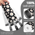 thumbnail image 2 of 30 Oz Tumbler Black and White Daisies Tumbler with Lid and Straw, Birthday Gift Cup for Friend Women Men Coffee Travel Mug Thanksgiving Day Halloween Christmas Gift Water Bottle, 2 of 7