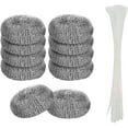 thumbnail image 1 of Lint Traps 10 Pieces Lint Trap Laundry Mesh Washer Hose Filter Hose Screen Filter Catcher with 10 Pcs Cable Ties Sink Drain Hose Filter Catcher for Washing Machine Hose, 1 of 7