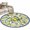 Blue, variant on Round Rugs 4Ft, Summer Lemon Round Area Rug Washable Indoor Throw Carpet, Blue Floral Spring Botanical Retro Soft Non Slip Circle Rug for Kitchen Nursery Room Home Decor Aesthetic