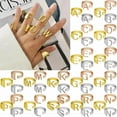 thumbnail image 2 of EIGTHTAIL Fashion Adjustable Initial Alphabet Letter A-Z Ring Finger Rings Women Jewellery-Silver C, 2 of 9