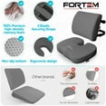 thumbnail image 5 of FORTEM Office Chair Cushion and Back Support for Office Chair, Lumbar Support Pillow, Memory Foam, Non Slip Sitting and Back Rest for Gaming, Car Seat Cushion, Chair Pad, 5 of 10