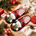 thumbnail image 4 of Taqqpue Christmas Slippers for Women House Shoes Fluffy Soft Cozy Bedroom Plush Cute Round Head Slippers for Indoor Outdoor Use Christmas Gifts for Women, 4 of 6