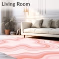 thumbnail image 2 of ODIKA 5x7 Machine Washable Non-Slip Area Rug, Abstract Blush Cloudscape with Dreamy Gradient Waves Floor Covering Ultra Soft Rug, None, 538924, 2 of 7