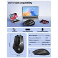 thumbnail image 3 of Uciefy Bluetooth Wireless Mouse,(2.4G+BT5.1)USB C Rechargeable Mouse with Charging Indicator, Ergonomic Computer Mice for Laptop/PC/Mac/iPad-Black, 3 of 7