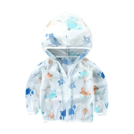 

HIBRO Toddler Boys Girls Sun Coat Long Sleeve Zip Rash Guard Shirt Sun Children s Baby Sun Clothing Coat Summer Zippered Outwear Lace up Top for Girls Hoodie for Teens Girls Crop Top