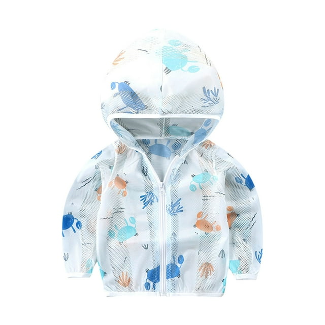 TZEWGL Manteau d'Été à Manches Longues avec Fermeture Éclair pour Fille Garçon, Taille 3-4T