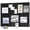 Black-36" x 24", variant on Large Cork Board For Wall  36" X 24" Bulletin With Pushpins 6 Panels Felt Tiles Tack Push Pin Office Dark Gray