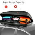 thumbnail image 5 of Goplus 14 Cubic Feet Cargo Box Dual-Sided Opening Rooftop Carrier Heavy Duty Black, 5 of 10