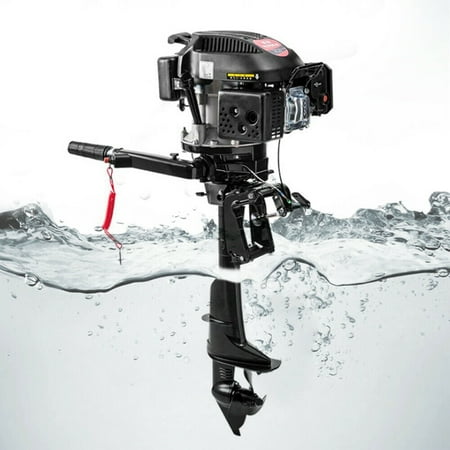 4-Stroke 6HP 140CC Gas Powered Manual Start Heavy Duty Air Cooled Outboard Motor Propeller
