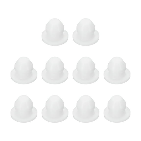 10pcs Hole Plug 3/16 Inch (5mm) Button Plugs Fit for 4.5mm Hole, Snap in Locking Hole Tube Plug Gel, White