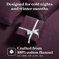 thumbnail image 6 of Superior Premium Cotton Flannel Sheets, All Season 100% Brushed Cotton Flannel Bedding, 4-Piece Sheet Set with Deep Fitting Pockets - Purple Solid, Full Bed Purple Full, 6 of 10