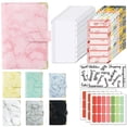thumbnail image 2 of A6 Marbled Pu Leather Notebook Binder Budget Planner Expense Budget Book Cash Money Envelope Organizer System With Zipper PocketA6 He Qiyong unisex, 2 of 2