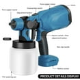 thumbnail image 4 of Vaporisateur de Peinture Électrique Sans Fil, Vaporisateur de Peinture Haute Puissance, Contenant de 800 ml, Vaporisateur Électrique avec 3 Modes de Pulvérisation, Bouton de Valve Ajustable, Parfait pour Peindre Tables, Chaises, Clôtures, Mur, 4 of 9