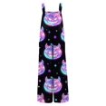 thumbnail image 6 of Evdexr Womens Halloween Rompers 2026 Witch Hat Pumpkin Printed Jumpsuits Sleeveless Square Neck Wide Leg Pants Casusl Loose Fit Costumes with Pockets 2XL, 6 of 6