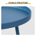 thumbnail image 3 of BAYUELSWU 2-Tier Patio Small Side Table, Metal Round Coffee Table, Weather Resistant Tray End Table for Indoor, Outdoor, Garden, Balcony, Yard (Navy Blue), 3 of 6
