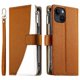 thumbnail image 1 of Funda cartera GANGXUN para iPhone 13 , cuero PU con tarjetero, cremallera, correa de mano, soporte y protección 794°, 1 of 6