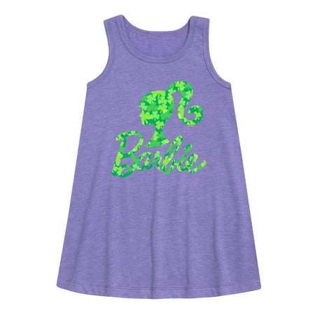

Barbie - Logo Shamrock Pattern - Toddler and Youth Girls A-line Dress