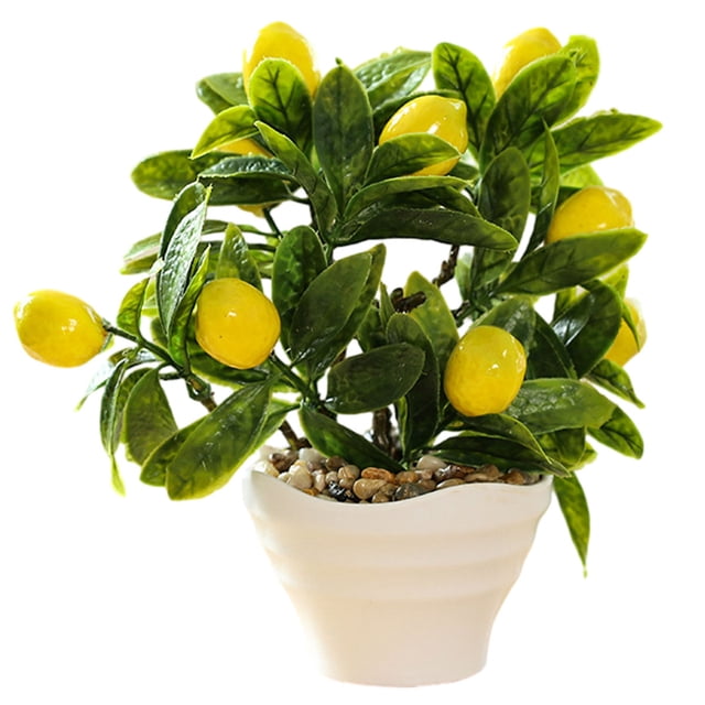 Bonsái de frutas, flores falsas, decoraciones artificiales creativas para el hogar, simulación de plantas verdes