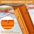 thumbnail image 3 of Zshan 1/20 1/25 1/50 1/75 1/100 1/150 Architect Ruler (Gold) 30cm, 3 of 5