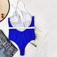 thumbnail image 5 of WREESH Womens One Piece Swimsuits Fashion Solid Color Comfortable Loose Sleeveless Swimsuit Top Blouse Casual Bathing Suits Blue, 5 of 9