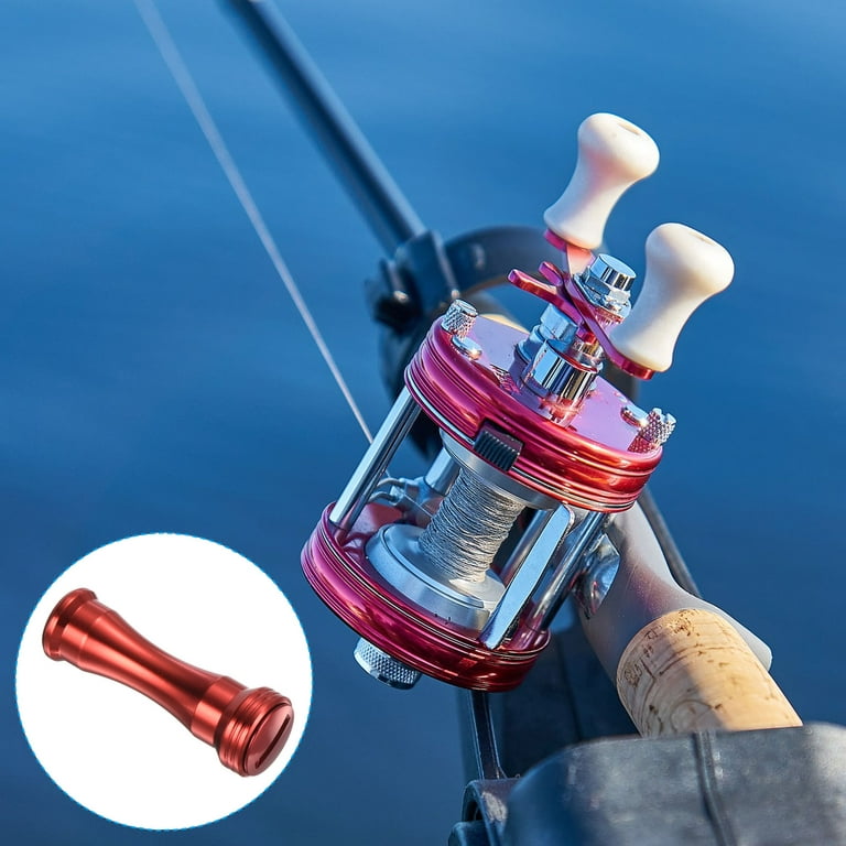 Uxcell Reel Handle Knob Replacement Metal Fishing Reel Power Handle Knob, Red, Size: Large