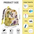 thumbnail image 2 of Cute Butterfly Print Student Backpack – Colorful Pattern with Flowers and Wings, Watercolor Aesthetic Garden Design, 2 of 4