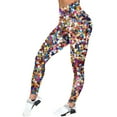 thumbnail image 3 of MKLEKYY Leggings de compresión para mujer, pantalones de yoga largos con estampado brillante y estampado completo para mujer Mardi, 3 of 4