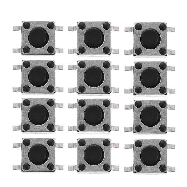 MasteelfCA 100 Pcs Interrupteur Tactile à Bouton-Poussoir Kit d'Assortiment d'Interrupteurs à Tact Instantané