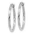 thumbnail image 2 of 10k White Gold Polished Twisted Hoops, 2 of 4