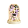 thumbnail image 1 of de flores de jabón perfumados florales realistas románticos jabón de flores preservadas ilumina la cúpula de cristal de flores para el día de Violeta, 1 of 8