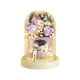 thumbnail image 1 of Ramos de flores de jabón, flores preservadas, jabón en cúpula de cristal para aniversario Violeta, 1 of 9