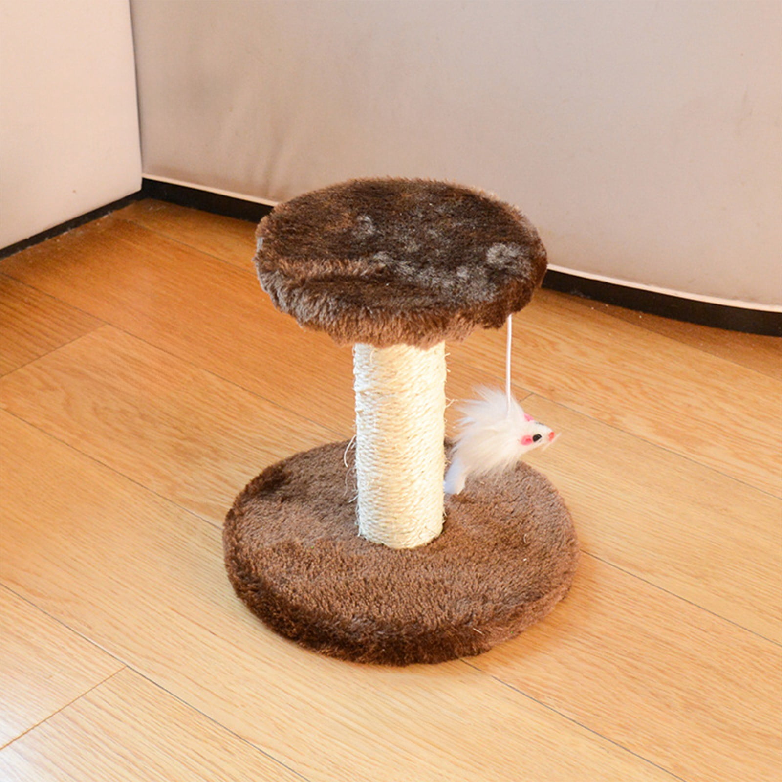 Sisal Cat Scratching Post for Indoor Cats and Kittens with Sisal Scratcher Poles, Post Cats Climbing Frame Cats Tree Small Cats Toy Cats Jumping Terrace Corpuscle Board
